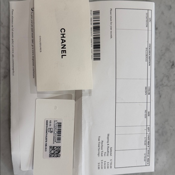 Chanel Brown Calfskin Ballerinas - Picture 10 of 10